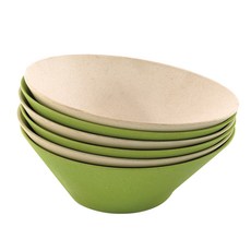 베르그호프 밤부 샐러드볼 6p, 1세트, 샐러드볼 그린 3p + 샐러드볼 크림 3p