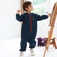 Tablier 兒童小藝術拉鍊藝術全身禮服, 海軍藍