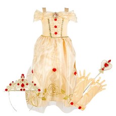 PRINCESS 少女公主裙 Belle Luxury+皇冠+手套+心棒