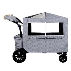 시크포베이비 위고 웨건 전용 방한커버 + 핸드머프, 멜란지 그레이