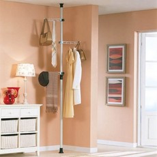 가화홈시스 고정형 스탠드 옷걸이 행거 32mm, 함마톤, 블랙