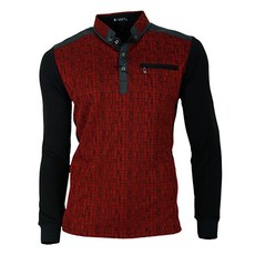 LUCEN 男士特殊提花高爾夫襯衫 CTLU2002