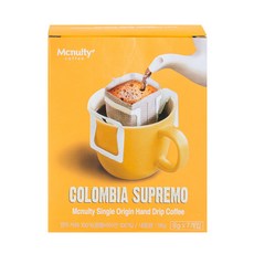 Mcnulty 哥倫比亞Supremo手沖濾掛咖啡, 8g, 7包, 1盒