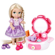 디즈니프린세스 미들돌 라푼젤 플라워뷰티테이블 세트, 혼합색상, 1개