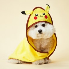 DASOM 皮卡丘寵物浴袍, 黃色的