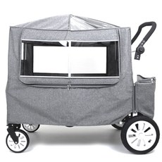 시크포베이비 위고웨건 전용 유모차 방풍커버, 멜란지 그레이, 1개