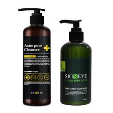 Skin Eye Acne Pure Cleanser 300ml + AC Pure Body Lotion 250ml 套組, 1套
