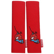 마블 성인 히어로 안전벨트 커버, 스파이더맨 레드, 2개