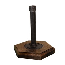IN PIPE 工業風原木立式六角衛生紙架 JSN912, 相思木復古, 1個