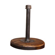 INPIPE JSN911 管狀原木立式圓形衛生紙架, 相思木復古色, 1個