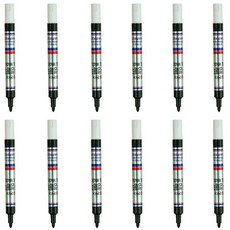 동아 유성매직 둥근닙, 블랙, 12개