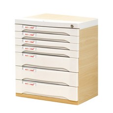 우드맥스 플러스 서류함 이동식 WDP7008G 301 x 368 x 515 mm, 망펄비취, 8단