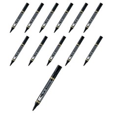 Pentel 飛龍文具 油性麥克筆 N850 圓頭, 黑色, 12個