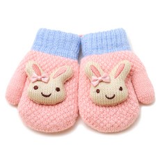 무슈 아동용 파스텔 토끼 장갑