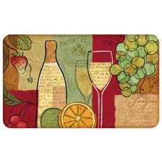 아파치밀스 쿠션컴포트 주방매트, 와인과 과일