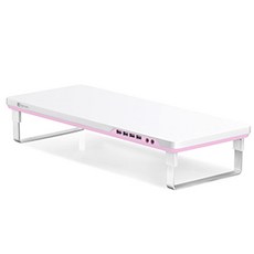 제닉스 ZIGNUM 다기능 모니터받침대 M-DESK F1, PINK, 1개