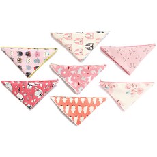 DRESSHOUSE 孩童雙面印花圍巾組 粉紅色 5入