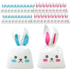 메이킹북스토리 디자인봉투 깜찍이 토끼, 분홍+하늘, 40개