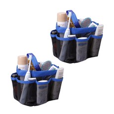 pack_deco2 網狀沐浴袋 排水袋 沐浴袋 jjimjil 袋 多袋 藍色, 2p