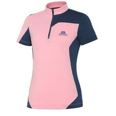 MOUNTAIN EQUIPMENT 女款拼色半拉鏈短袖T恤