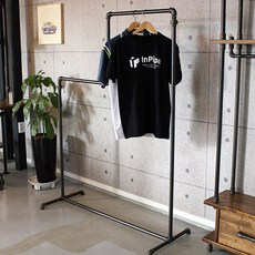 H207_15A 파이프 스테어스텐드행거, 다크그레이
