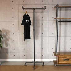 Inpipe H205_20A 管架立式衣架 W680xD580xH1800 掛衣架, 深灰色(管)