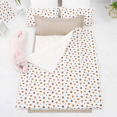 코니아일랜드 어린이집 사계절용 낮잠이불 세트 브라운패드 + 구름솜베개 + 방수가방 일체형, 젠틀도그