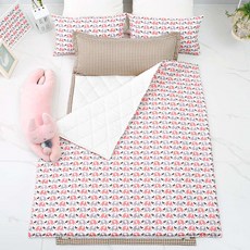 코니아일랜드 어린이집 사계절용 낮잠이불 세트 브라운패드 + 구름솜베개 + 방수가방 일체형, 허니엘리펀트핑크