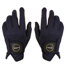 xspiders 冬季內刷毛高爾夫手套 雙手用, 黑色, 1組