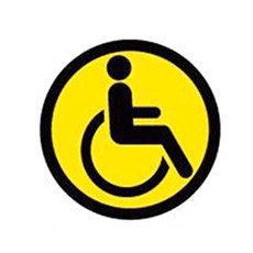 安全反光車用磁鐵貼紙, 11-身心障礙標誌, 1個