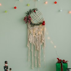 ASPASIA Macrame Eucalyptus 聖誕室內裝飾 + LED 燈泡, 混色