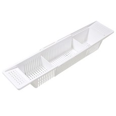 H4 I Living 可調節長度的浴室收納架, 白色, 1組