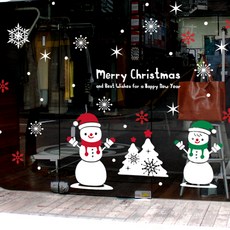 JEJEDECO 聖誕裝飾貼紙, 雪人兄弟