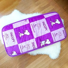 스누피 극세사 전기방석 2인용 SM-0951, 퍼플, 45 x 90 cm