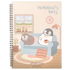 [투영디자인] 페페리코 40P 트윈링 파일 클리어파일/악보파일, 피치, 1개