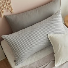 SHEZ HOME ASH 純棉長抱枕, 灰色