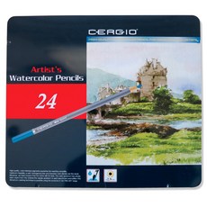 CERGIO 水彩彩色鉛筆一套, 24 種顏色