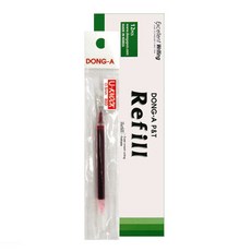 동아 유노크 중성펜 리필심 0.7mm, 적색, 12개