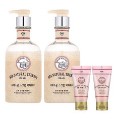 온더바디사해소금 스크럽 600 ml +벨먼 내추럴 스파 50 ml 바디워시 세트, 2세트