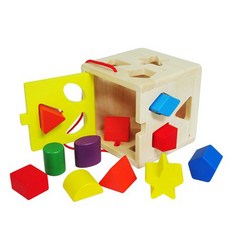 NOVEL LAND 立體形狀配對積木玩具, 黃色的