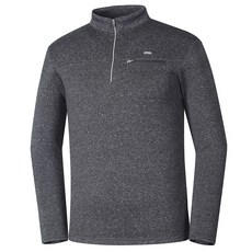 파라고나 남성용 겨울 기모 멜란지 집업 티셔츠