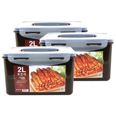 조은락 밀폐용기 초코, 2L, 3개