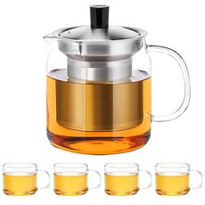 사마 티포트 세트 T-104, 1세트, 티포트 700ml + 찻잔 4p