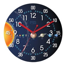 HAPPYVIRUS 어린이 교육용 벽시계, 2143태양계