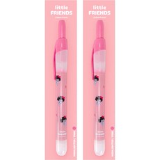 카카오프렌즈 노크식 형광펜, 리틀네오, 2개