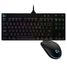 로지텍 G PRO 유선 게이밍 마우스 + 기계식 키보드