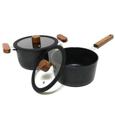 Kitchen-Art IH附蓋陶瓷塗層鍋組 2入, 18個單水鍋+20個水鍋, 單色