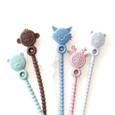 cherihauseu 粉彩矽膠動物束帶6件組, 1套