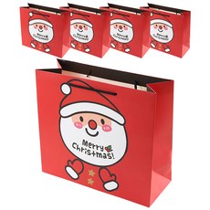 크리스마스 쇼핑백 5p, 산타
