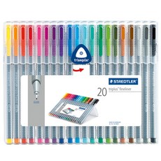 STAEDTLER 施德樓 Triplus Fineliner 水性筆 0.3mm 334SB20, 20色, 1套
